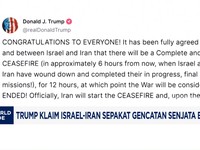 Video: Trump Klaim Israel-Iran Sepakat Gencatan Senjata Bertahap