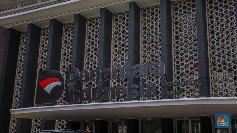 Gedung Danantara Jakarta. (CNBC Indonesia/Faisal Rahman)