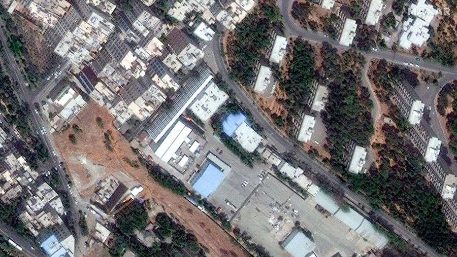 Pemandangan satelit menunjukkan gedung-gedung Universitas Shahid Rajaee sebelum serangan udara menghantam wilayah tersebut, di Teheran, Iran, 14 Juni 2025. Maxar Technologies/Handout via REUTERS