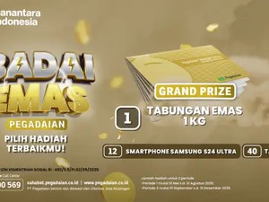 Transaksi di Pegadaian Digital Bisa Dapatkan 1 Kg Emas