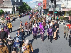 Terduga Pencopet Diamankan Warga Saat Kirab di Balai Kota Kediri