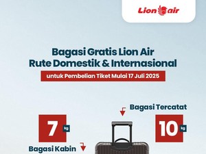 Aturan Baru Lion Air soal Free Baggage Berlaku Mulai 17 Juli 2025
