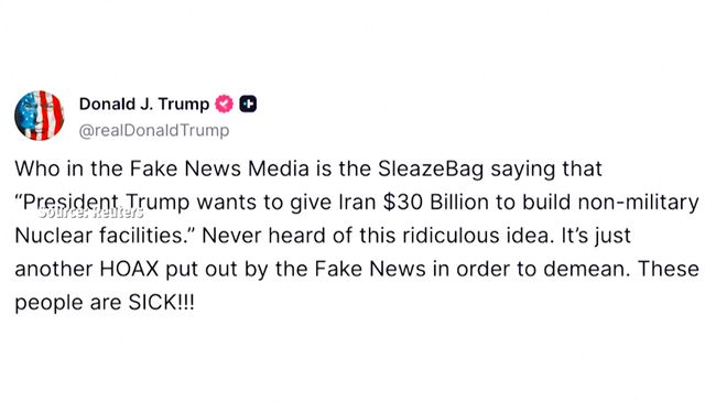 Video: Trump Bantah Kabar Kesepakatan Nuklir Iran Senilai $30 Miliar