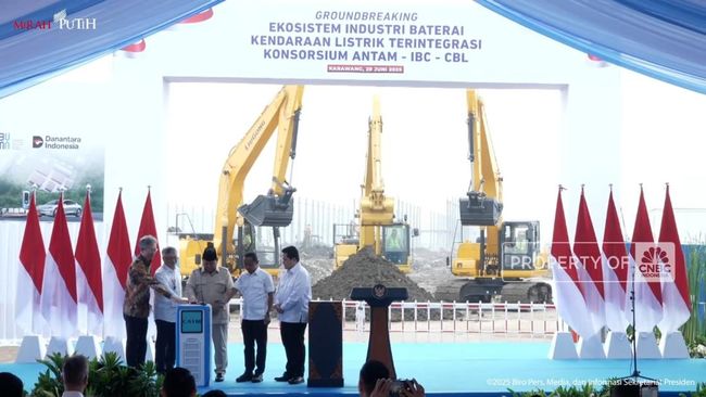 Pabrik Baterai EV Rp96 Triliun RI Dibangun, Target Beroperasi Mid 2026