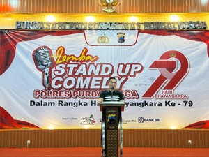 Polres Purbalingga Terima Kritik Masyarakat Melalui Lomba Stand Up Comedy Hari Bhayangkara Ke-79
