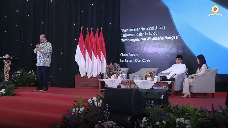 Chairul Tanjung dalam acara Gebyar Wawasan Kebangsaan 2025. (Tangkapan layar youtube Lemhannas RI)