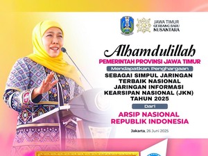 Pemprov Jatim Dapat Penghargaan Simpul Jaringan Terbaik dari ANRI