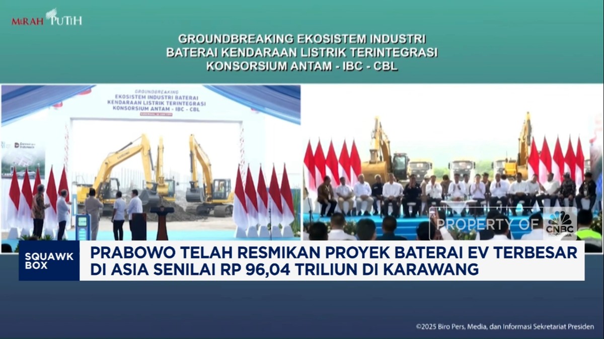 Video: Prabowo Resmikan Proyek Baterai EV Terbesar Asia Rp 96 Triliun