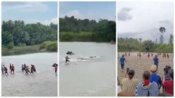 Video: Momen Warga Berbondong-bondong Kejar Buaya Penerkam Kakek di Lampung