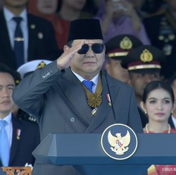 Prabowo Hadiri HUT ke-79 Bhayangkara, Ucapkan Terima Kasih ke Polri