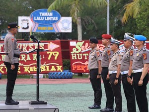 Korps Rapor HUT Bhayangkara ke-79 Polres Siak, 43 Personel Naik Pangkat