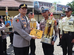 Kapolres Priok Pimpin Upacara Pemberian Hadiah Lomba HUT Bhayangkara ke-79