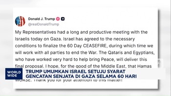 Video: Trump Umumkan Israel Setuju Gencatan Senjata 60 Hari di Gaza