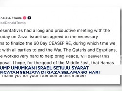 Video: Trump Umumkan Israel Setuju Gencatan Senjata 60 Hari di Gaza