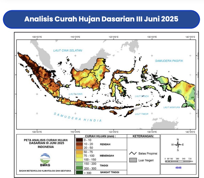 Analisis dinamika atmosfer laut dan analisis curah hujan bulan Juli – Desember 2025. (Dok. BMKG) Analisis dinamika atmosfer laut dan analisis curah hujan bulan Juli – Desember 2025. (Dok. BMKG)