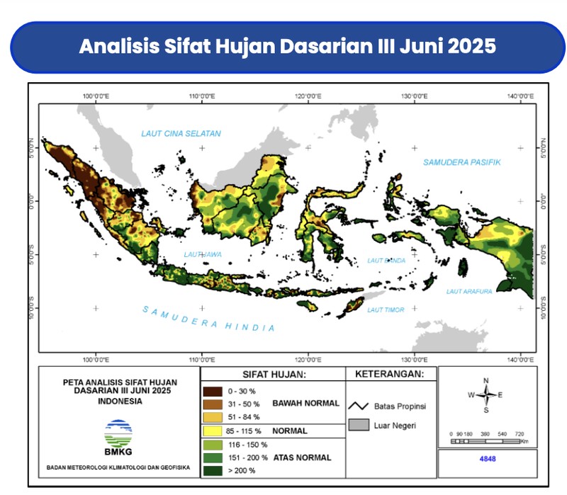 Analisis dinamika atmosfer laut dan analisis curah hujan bulan Juli – Desember 2025. (Dok. BMKG) Analisis dinamika atmosfer laut dan analisis curah hujan bulan Juli – Desember 2025. (Dok. BMKG)