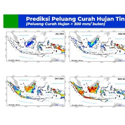 Penampakan Wilayah RI Terancam Hujan Lebat, Daerah Ini Malah Kemarau