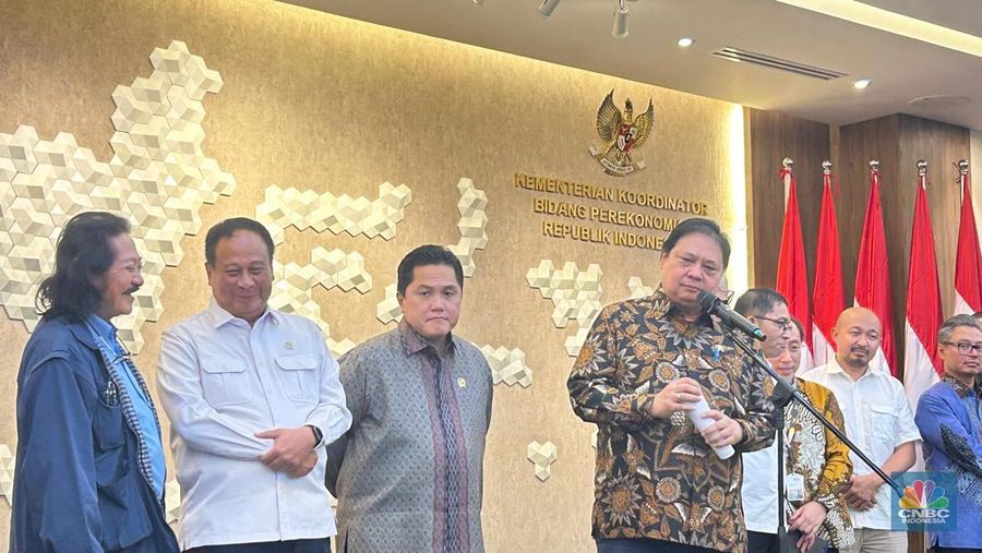 Konferensi Pers terkait Kredit Usaha Rakyat (KUR) dan Perkembangan Perekonomian, Kamis (3/7/2025). (CNBC Indonesia/Zefanya Aprilia)