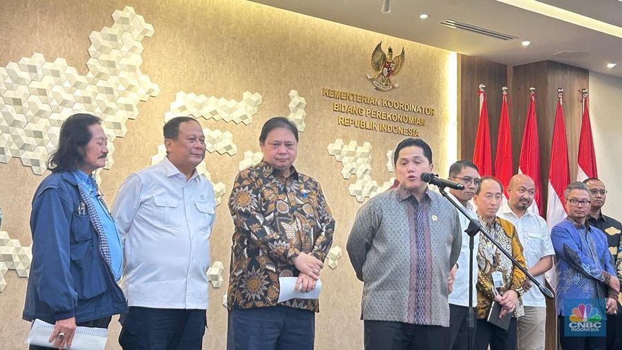 Konferensi Pers terkait Kredit Usaha Rakyat (KUR) dan Perkembangan Perekonomian, Kamis (3/7/2025). (CNBC Indonesia/Zefanya Aprilia)