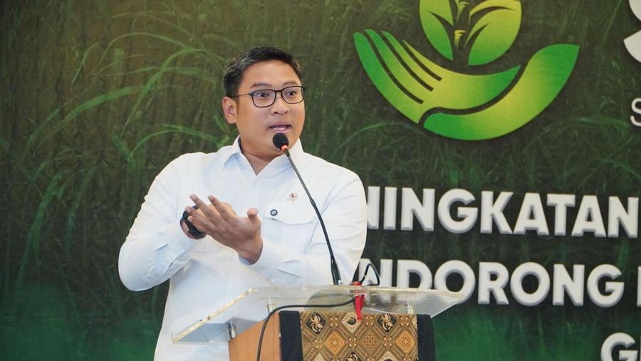 Wamentan Sudaryono dalam Sarasehan Kemitraan Gula Nasional (SKGN) 2025 di Jakarta, pada Rabu (2/7/2025). (Dok. Bapanas)