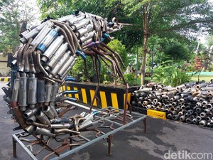 Polisi Sita 2.449 Knalpot Brong, Paling Banyak dari Cirebon Timur