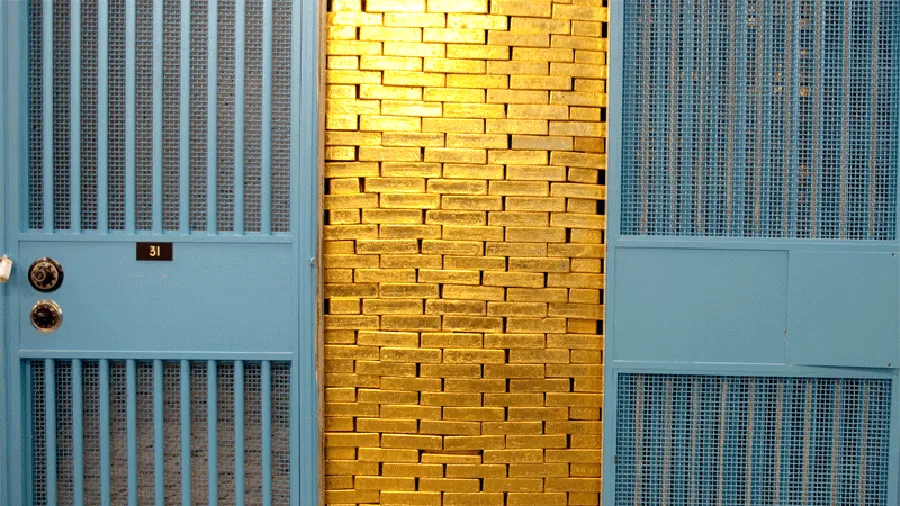 Brankas emas milik Federal Reserve Bank of New York. (Dok. newyorkfed)