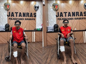 Tak Dikirim ke Akhirat, 2 Maling Motor di Surabaya Cuma Ditembak Kakinya