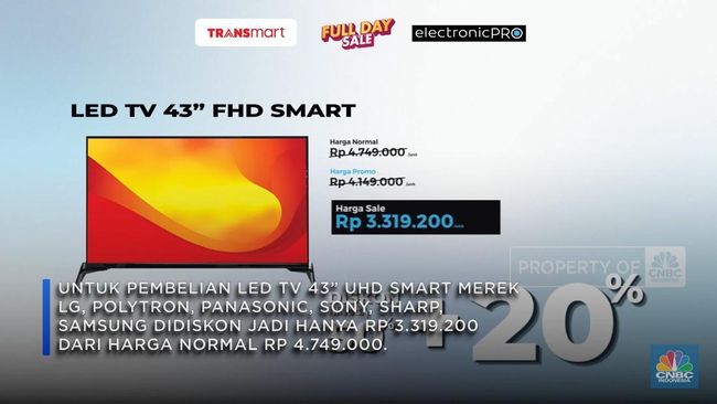 Banting Harga lagi! Hari Ini di Transmart TV LED Diskon Besar