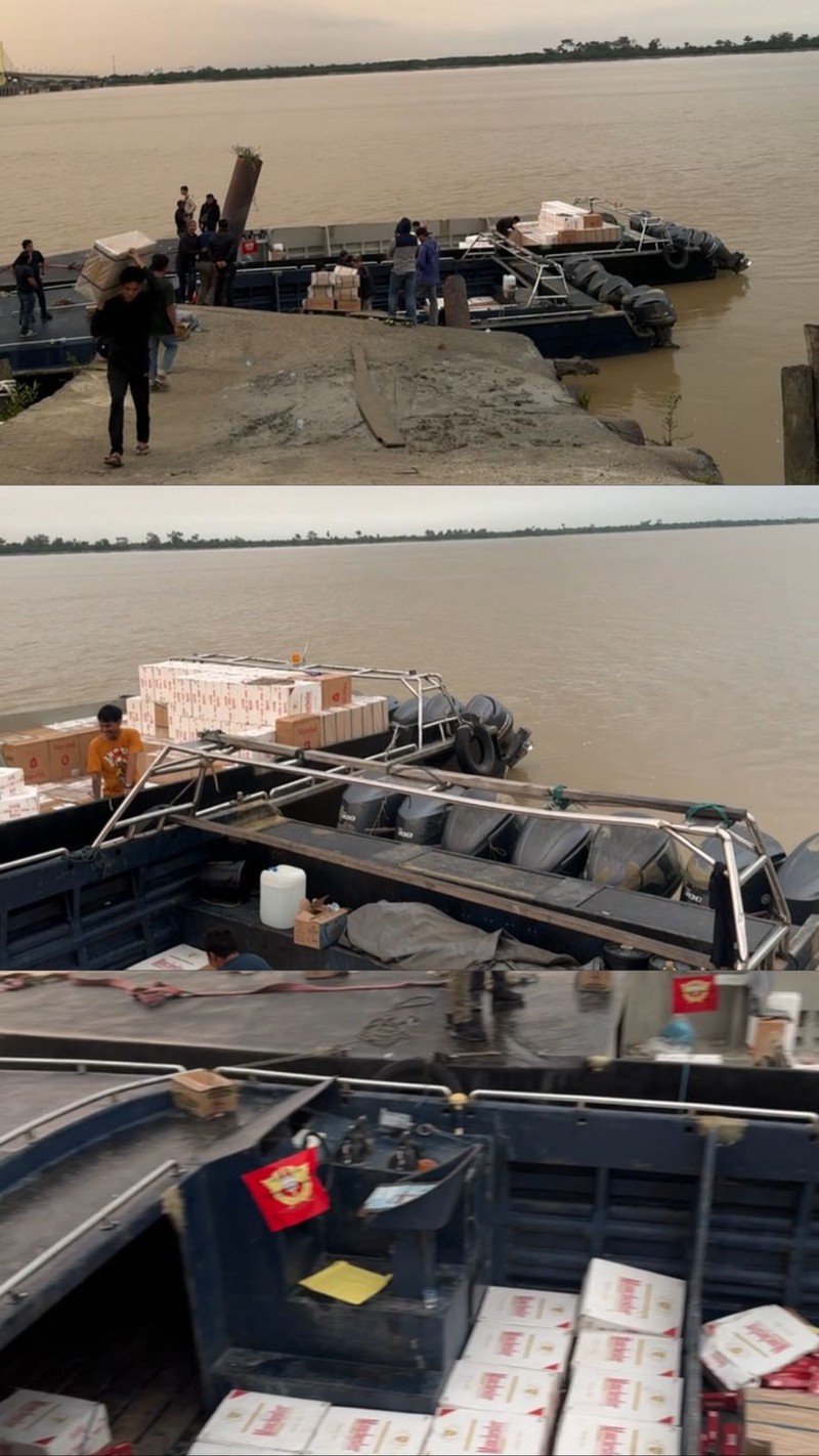 Direktorat Jenderal Bea dan Cukai berhasil menggagalkan upaya penyelundupan ribuan karton rokok ilegal yang diangkut menggunakan dua unit kapal cepat (high speed craft/HSC) di kawasan Sungai Rokan, Pulau Perdamaran, Jumat dini hari (4/7). (Dok Bea Cukai)