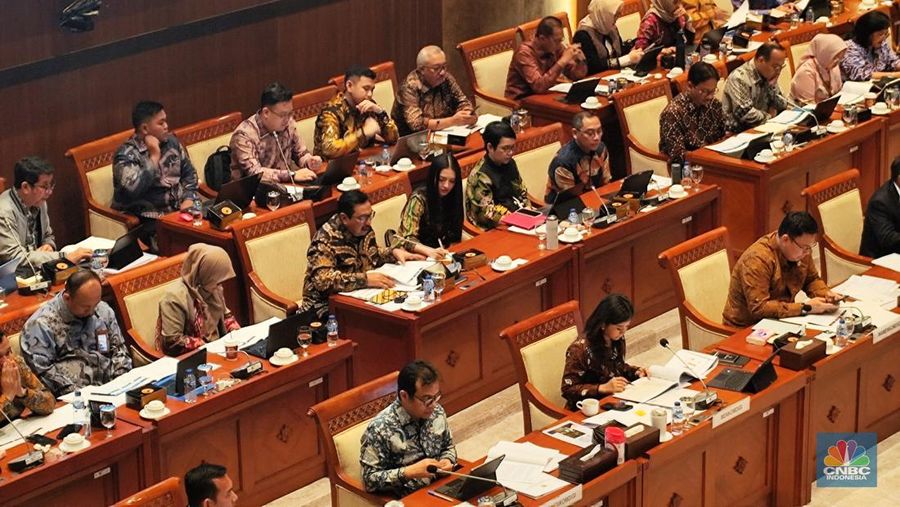 RDP Komisi I dengan Komdigi. (CNBC Indonesia/Intan)