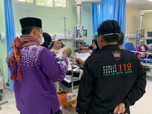 Jemaah Haji Kota Batu Pulang, 1 Patah Tulang-1 Dirujuk ke RS