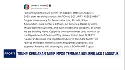 Video: Tarif Tembaga Naik 50%! Kebijakan Trump Mulai 1 Agustus!