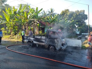 Angkut Jeriken Isi Pertamax, Mobil Pikap Terbakar di Purbalingga