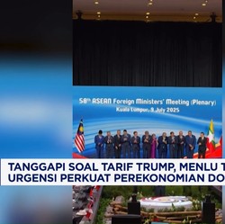 Video: RI Kena Tarif 32%, Menlu RI: Saatnya Perkuat Ekonomi Domestik