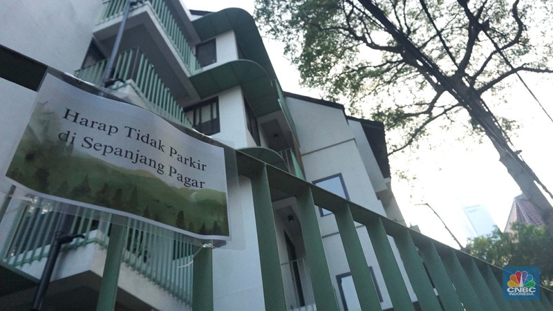 Hunian flat di kawasan Menteng, Jakarta, Jumat (11/7/2025). (CNBC Indonesia/Muhammad Sabki)