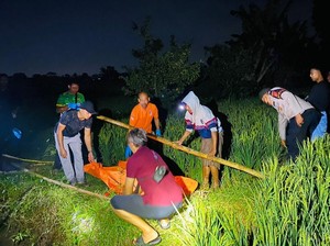 Geger Mayat Pria di Tengah Sawah Lombok Barat