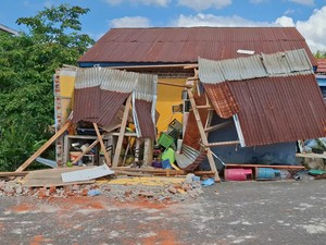 Detik-detik Rumah di Lubuklinggau Hancur Diduga Akibat Tabung Gas Meledak