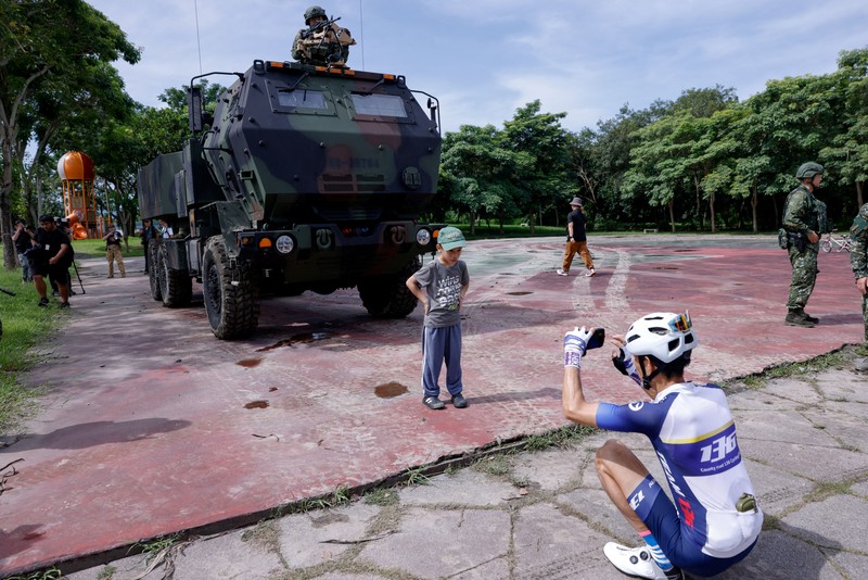 A High Mobility Artillery Rocket System (HIMARS) is on display at a park during Taiwan's annual Han Kuang military exercise in Taichung. REUTERS/Ann Wang A High Mobility Artillery Rocket System (HIMARS) is on display at a park during Taiwan's annual Han Kuang military exercise in Taichung. REUTERS/Ann Wang