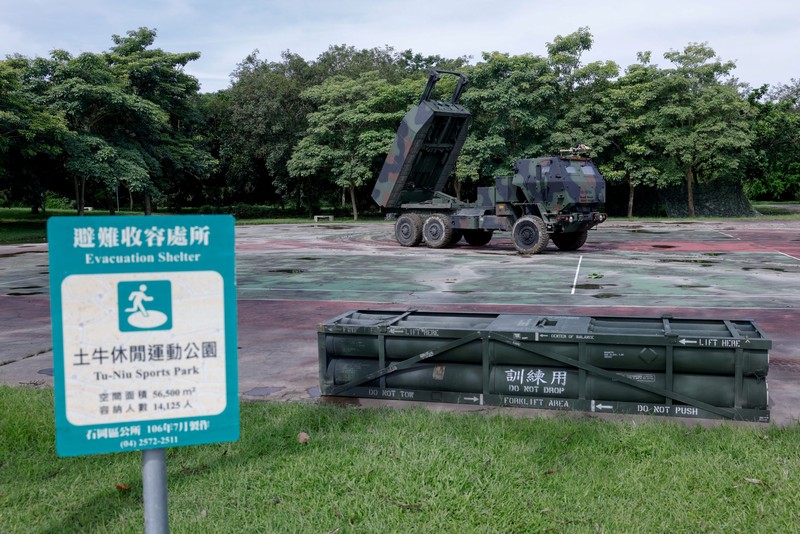 A High Mobility Artillery Rocket System (HIMARS) is on display at a park during Taiwan's annual Han Kuang military exercise in Taichung. REUTERS/Ann Wang A High Mobility Artillery Rocket System (HIMARS) is on display at a park during Taiwan's annual Han Kuang military exercise in Taichung. REUTERS/Ann Wang