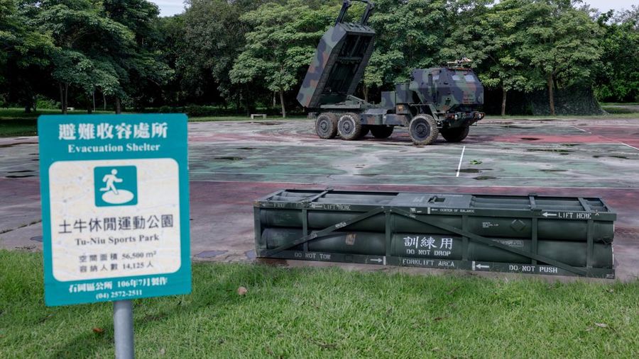 A High Mobility Artillery Rocket System (HIMARS) is on display at a park during Taiwan's annual Han Kuang military exercise in Taichung. REUTERS/Ann Wang A High Mobility Artillery Rocket System (HIMARS) is on display at a park during Taiwan's annual Han Kuang military exercise in Taichung. REUTERS/Ann Wang