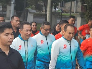 Usai Flag Off Riau Bhayangkara Run, Kapolri-Kapolda Jalan Santai