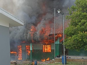 Pesantren di Gunungsindur Terbakar gegara Korsleting Listrik