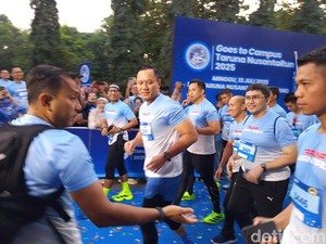 Menko AHY Ikut Lari 10K di SMA Taruna Nusantara Magelang