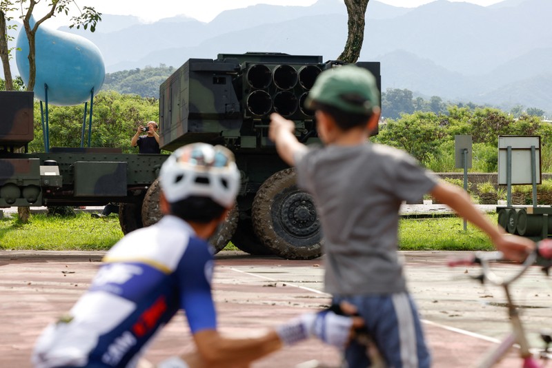 A High Mobility Artillery Rocket System (HIMARS) is on display at a park during Taiwan's annual Han Kuang military exercise in Taichung. REUTERS/Ann Wang A High Mobility Artillery Rocket System (HIMARS) is on display at a park during Taiwan's annual Han Kuang military exercise in Taichung. REUTERS/Ann Wang