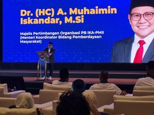Kelakar Cak Imin di Pengukuhan PMII: Nusron Kader Aneh, Ada Aja Idenya