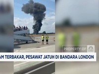 Video: Terekam Terbakar, Pesawat Jatuh di Bandara London