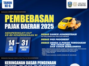 Jadwal Lengkap Pemutihan Pajak Jatim 2025, Ini Biaya yang Gratis