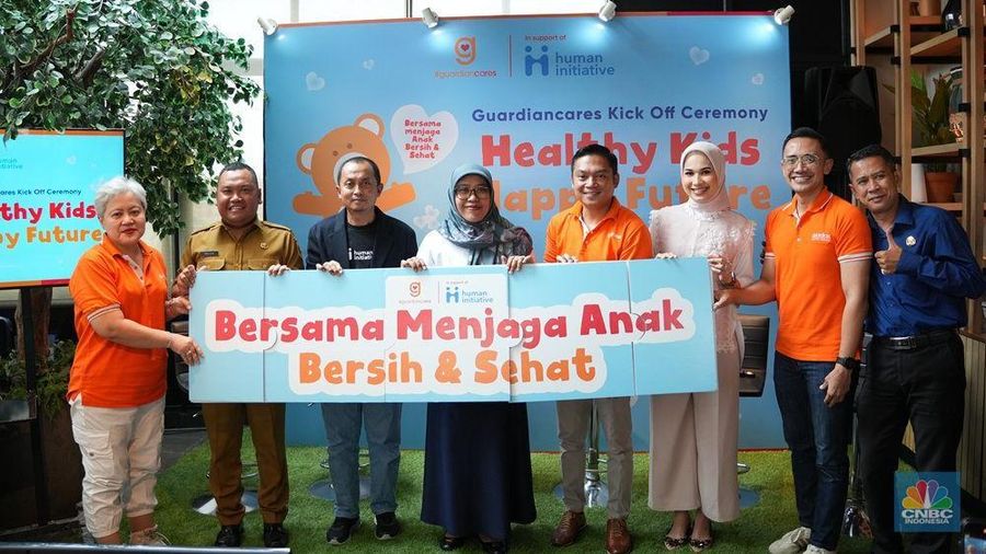 Konferensi pers kampanye “Healthy Kids, Safer Future” yang menyasar puluhan sekolah untuk membenahi fasilitas sanitasi dan mengedukasi perilaku hidup bersih sejak dini, pada Selasa (15/7/2025) di Jakarta. (CNBC Indonesia/Fergi Nadira)