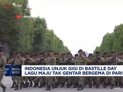 Video: Bikin Bangga! "Maju Tak Gentar" Bergema di Bastille Day Prancis