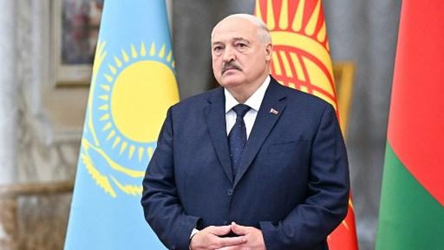 In this pool photograph distributed by the Russian state agency Sputnik, Belarusian President Alexander Lukashenko is seen prior to a meeting of the Supreme Eurasian Economic Council at the Independence Palace in Minsk on June 27, 2025. (Photo by Sergei BOBYLYOV / POOL / AFP)